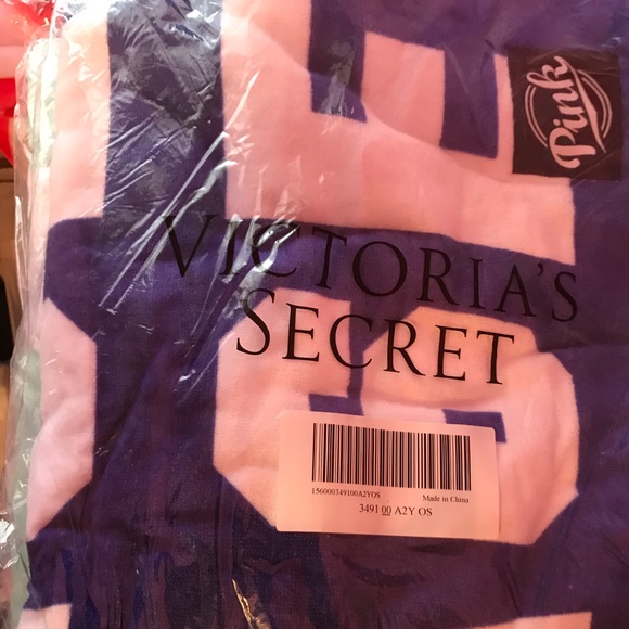 PINK VS BEACH TOWEL EXTRA LARGE 2016 HOLIDAY COLLECTION BOYFRIEND BLUE - Picture 4 of 7